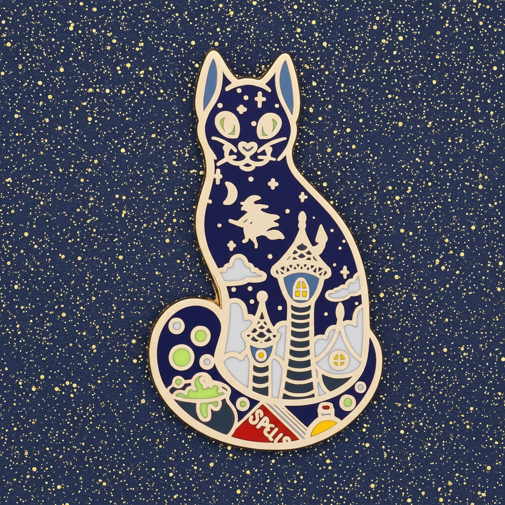 Witch's Cat Enamel Pin