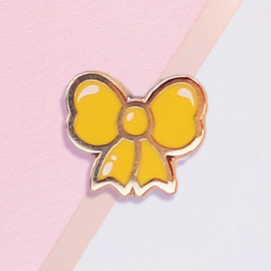 Yellow Bow Mini Pin