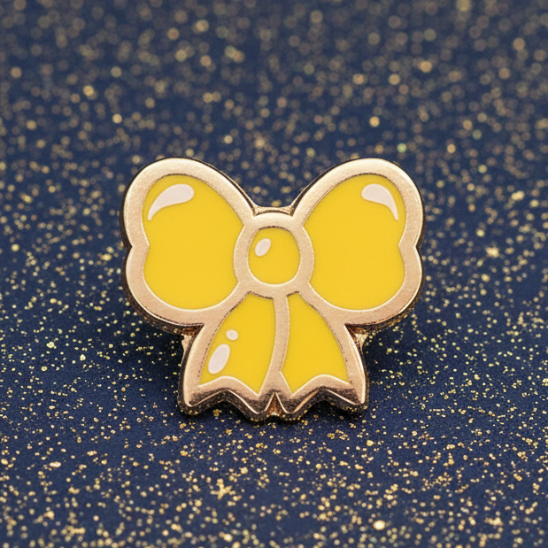 Yellow Bow Mini Pin