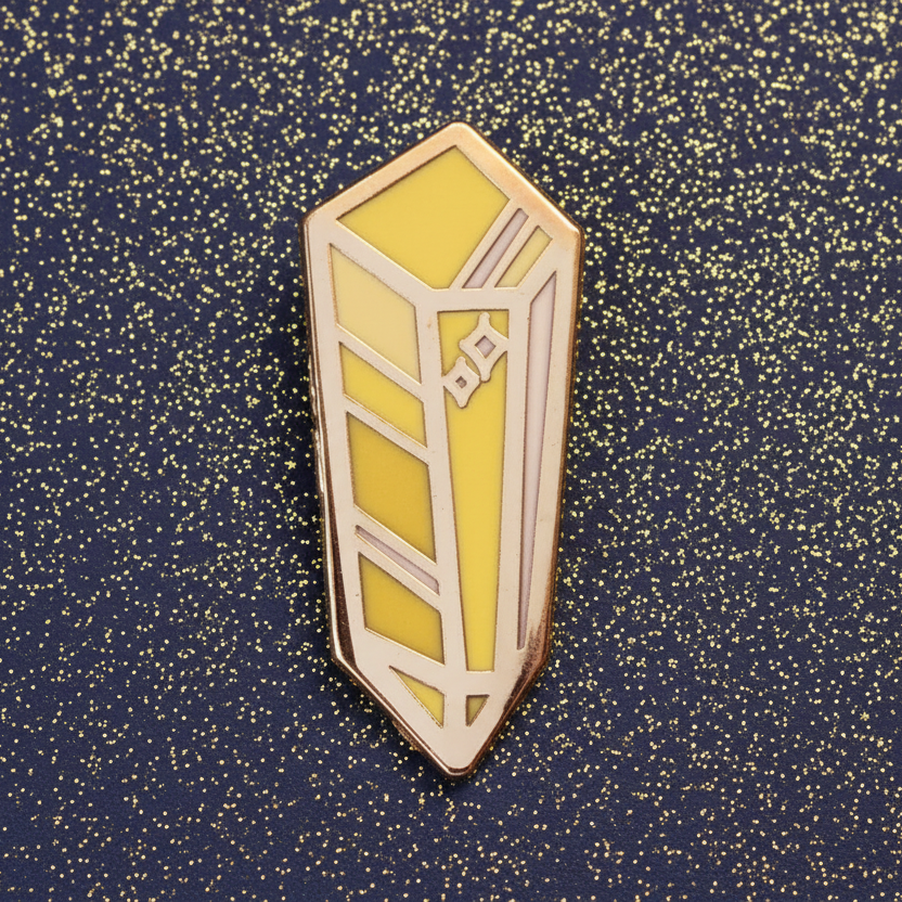 Yellow Crystal Mini Pin