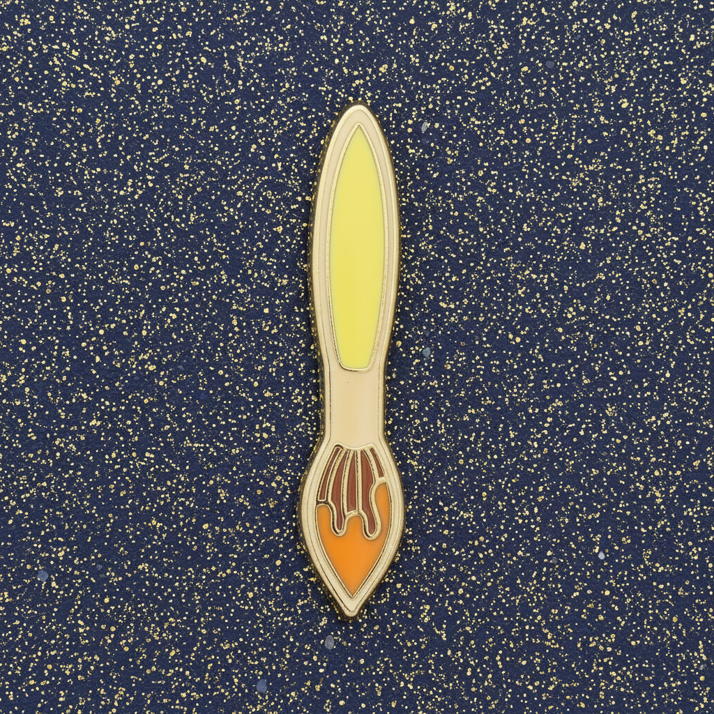 Yellow Paintbrush Mini Pin