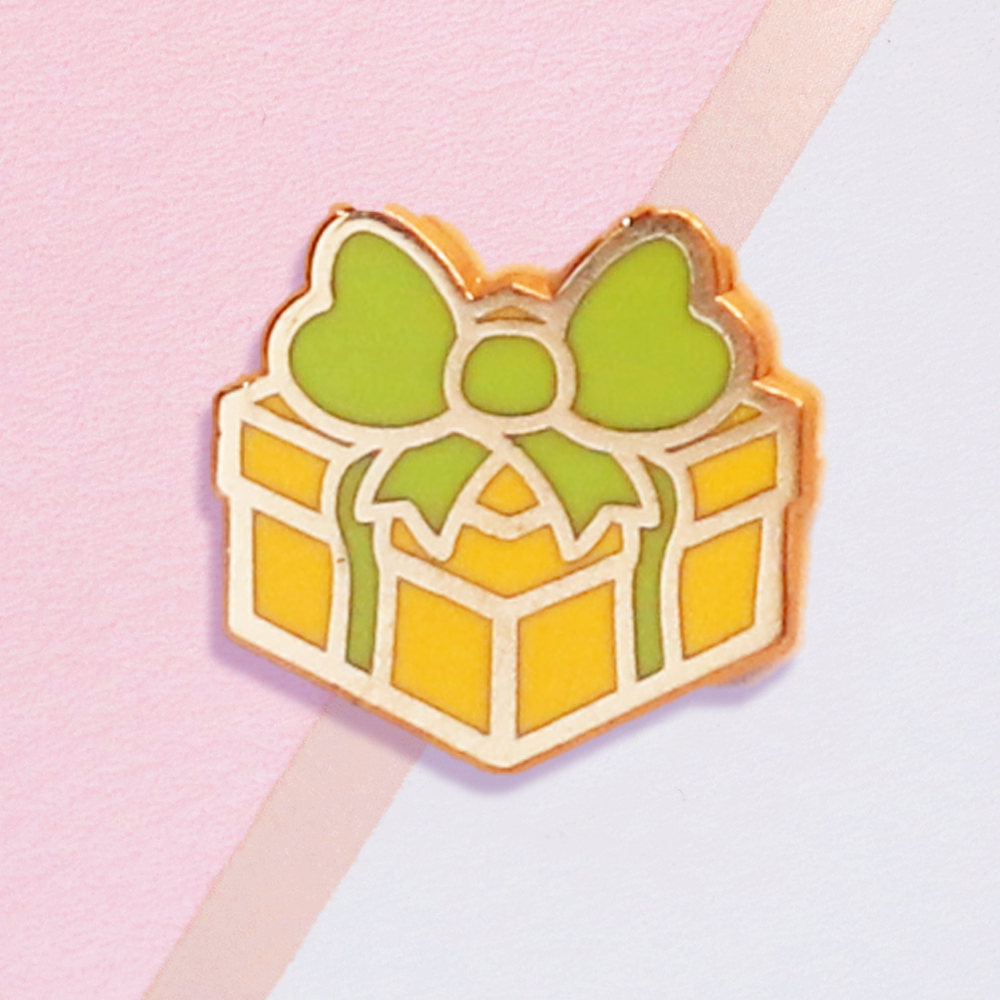Yellow Present Mini Pin