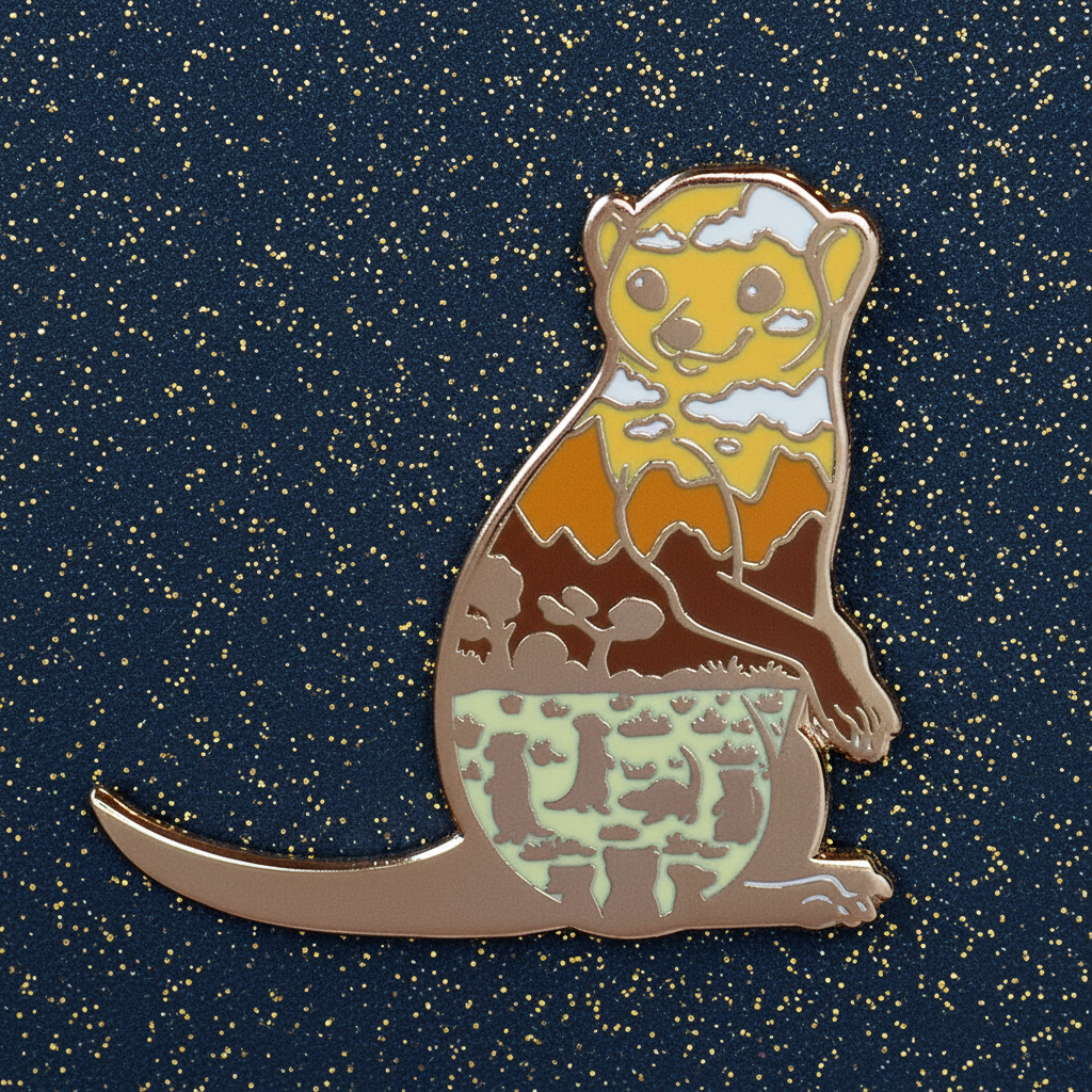 Meerkat Enamel Pin