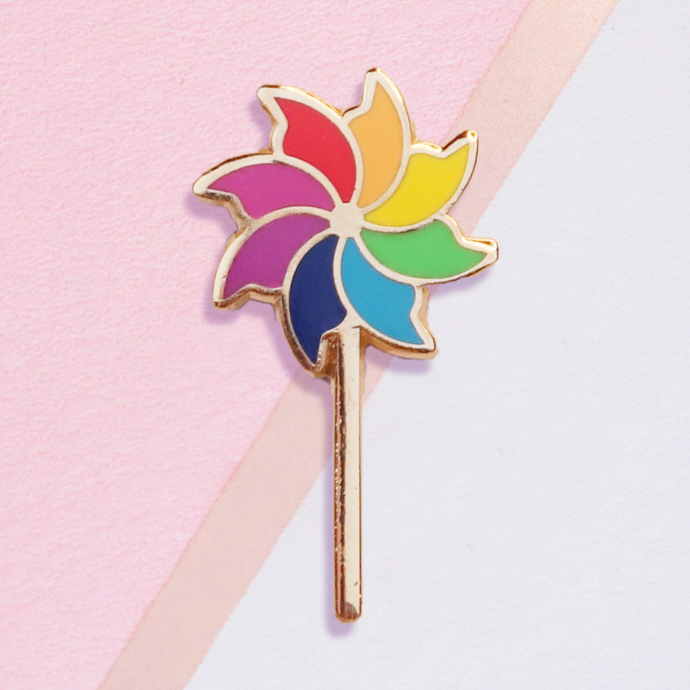 Pinwheel Eight Mini Pin