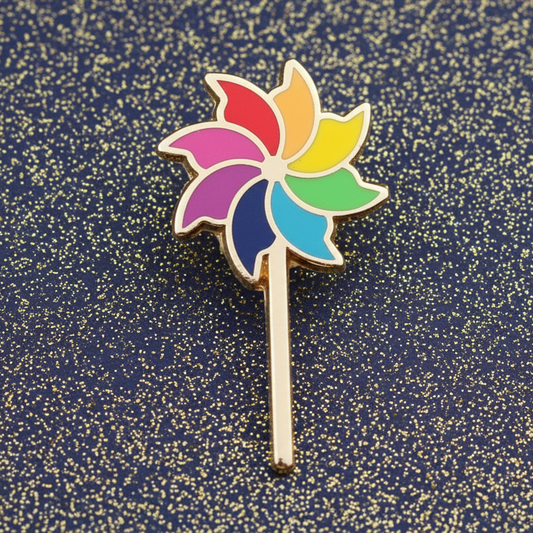 Pinwheel Eight Mini Pin
