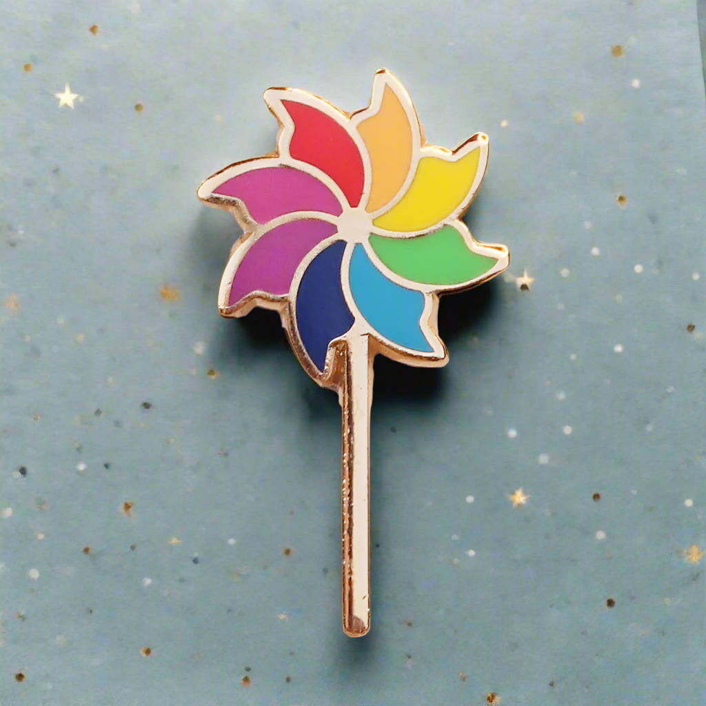 Pinwheel Eight Mini Pin