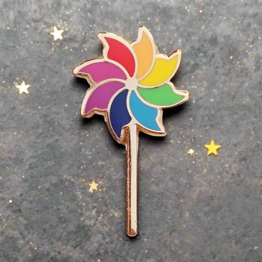 Pinwheel Eight Mini Pin