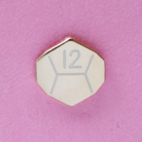 Gold D12 Mini Pin