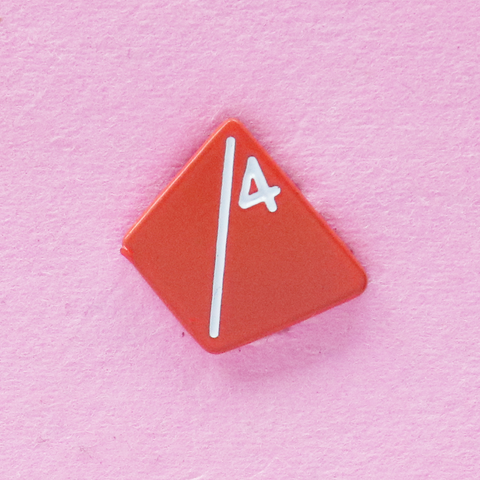 Red D4 Mini Pin