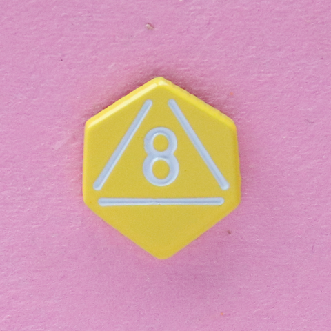Yellow D8 Mini Pin