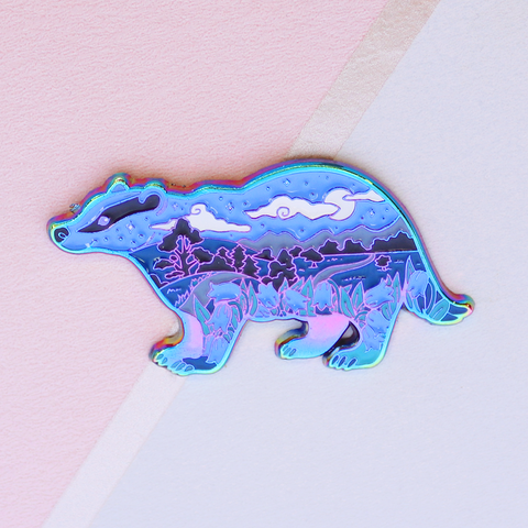 Badger Enamel Pin