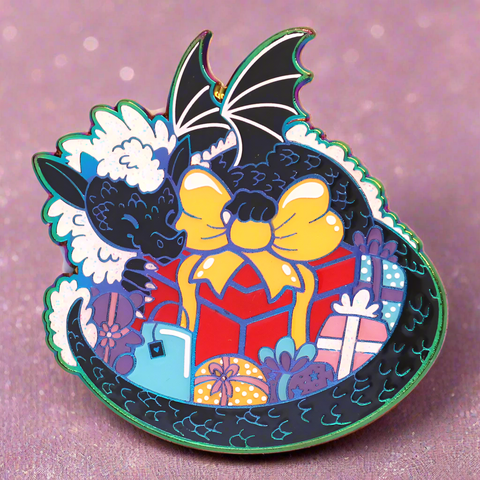 Limited Edition Rainbow Metal Gift Present Dragon Enamel Pin