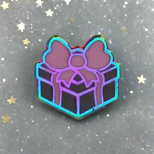Black Present Mini Pin