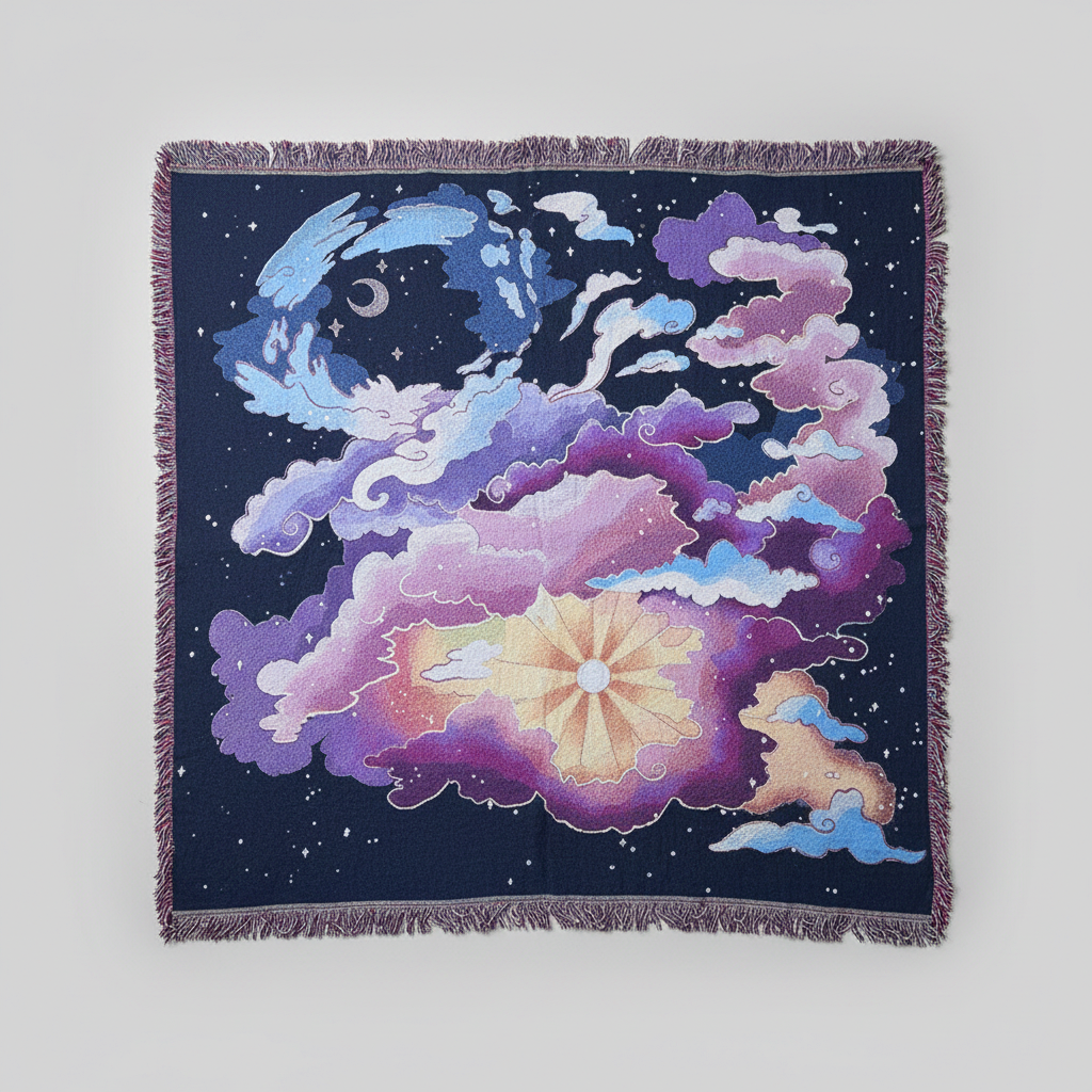 Pastel Skies Luxury Woven Blanket
