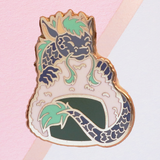 Blue Onigiri Dragon Enamel Pin