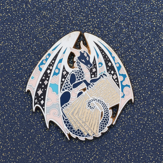 Blue Book Dragon Enamel Pin