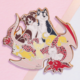 Dog Hoarder Dragon Enamel Pin