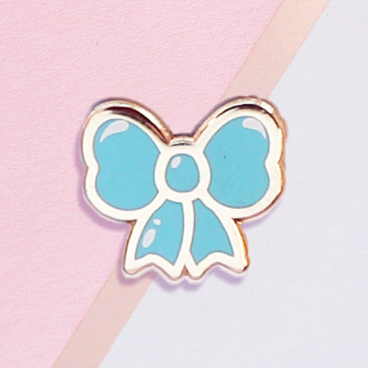 Blue Bow Mini Pin