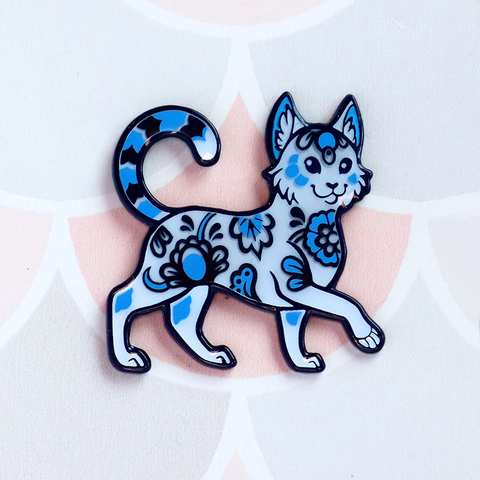 Blue Cat Enamel Pin