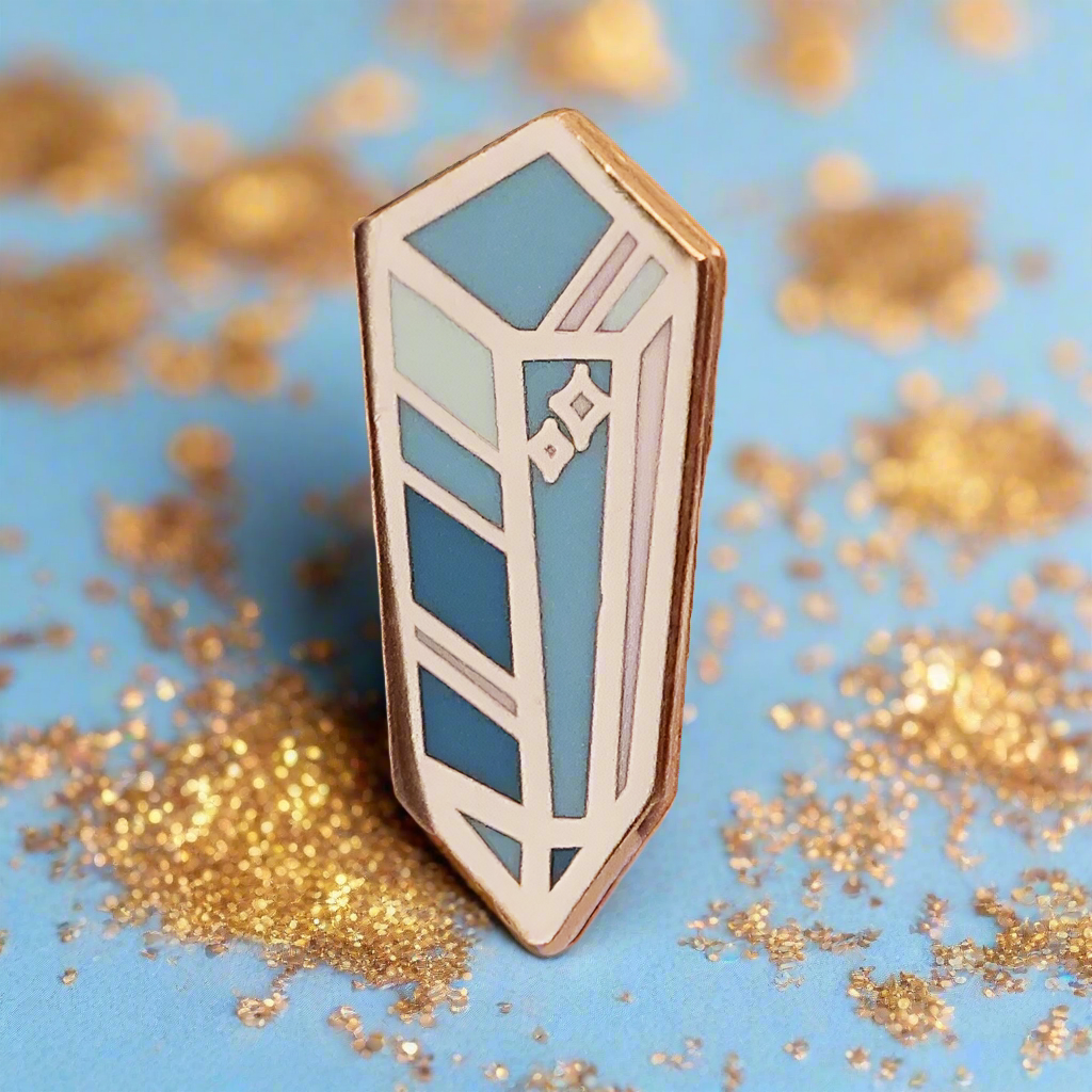 Blue Crystal Mini Pin