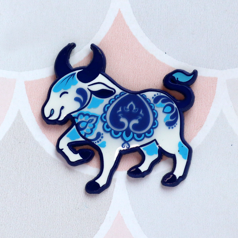 Blue Ox Enamel Pin