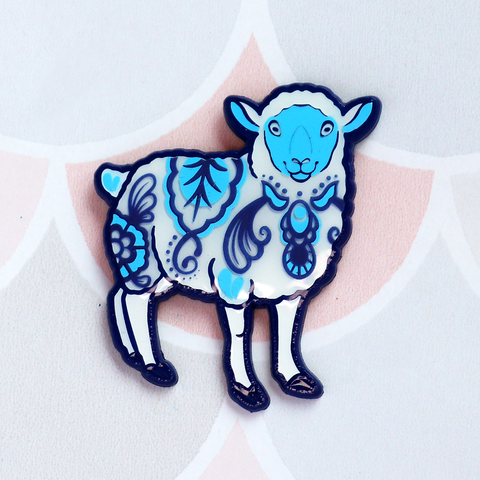 Blue Sheep Enamel Pin