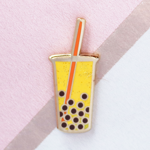 Yellow Boba Mini Pin