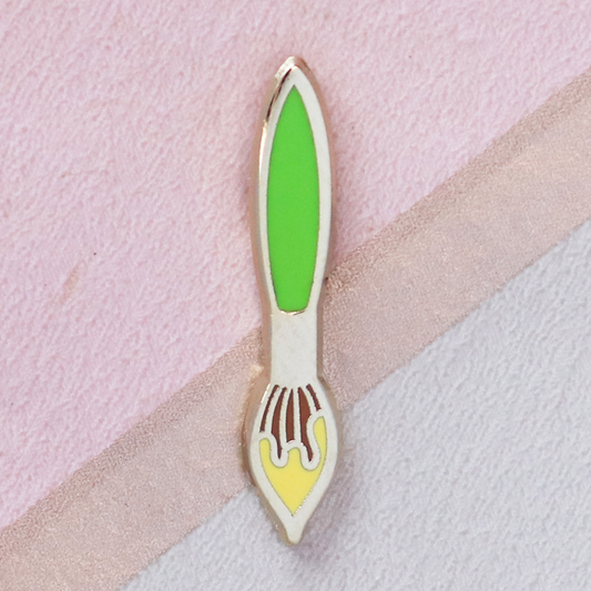 Green Paintbrush Mini Pin