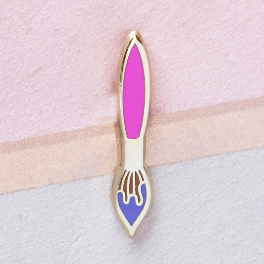 Pink Paintbrush Mini Pin