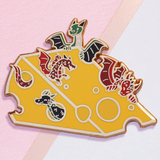 Cheese Hoarder Dragons Enamel Pin