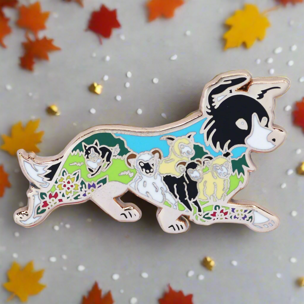 Collie Enamel Pin