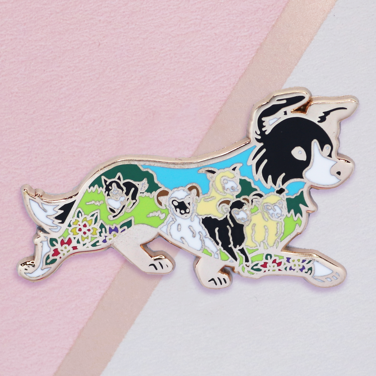 Collie Enamel Pin