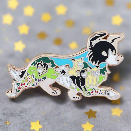 Collie Enamel Pin