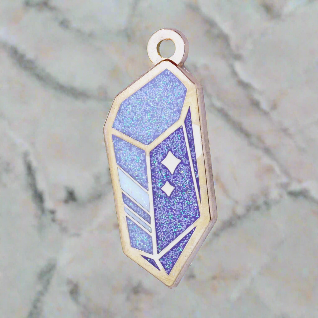 Crystal Engraveable ID Pet Tag Charm