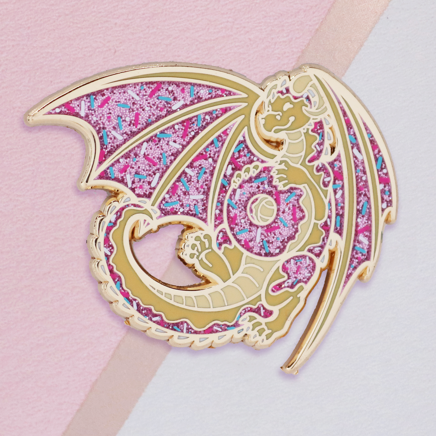 Doughnut Dragon Enamel Pin
