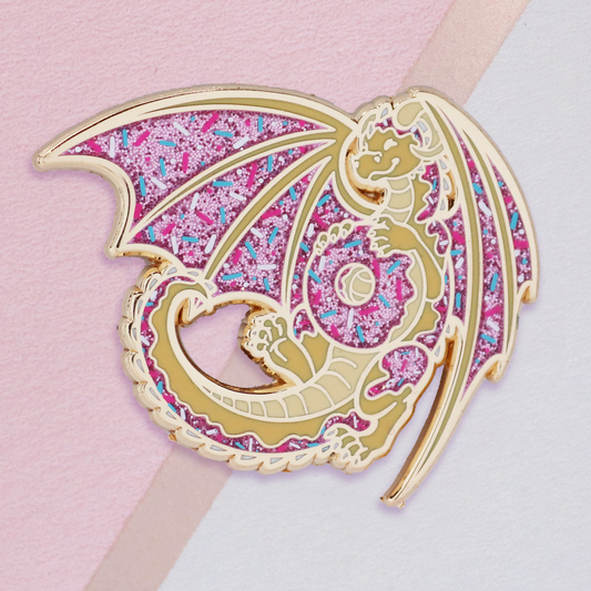 Doughnut Dragon Enamel Pin