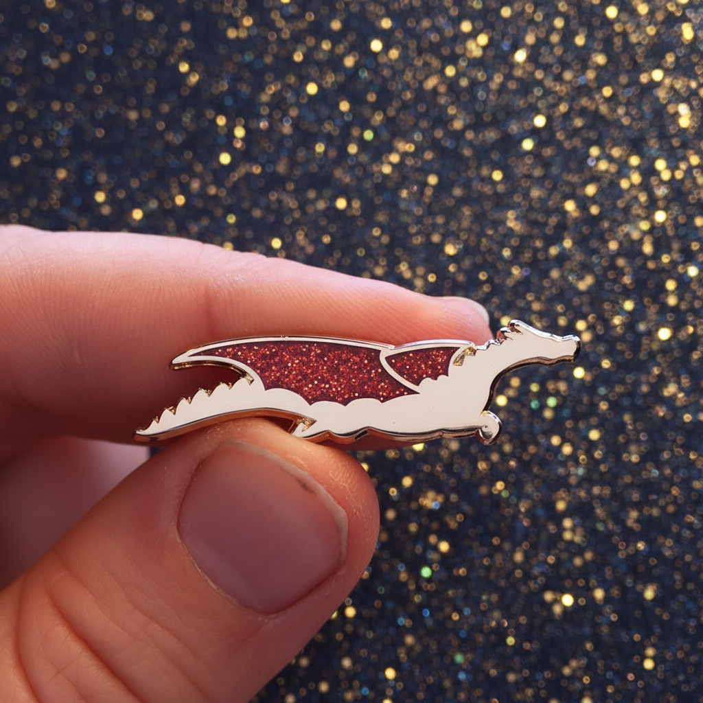 Dragon in Flight Enamel Pin Set