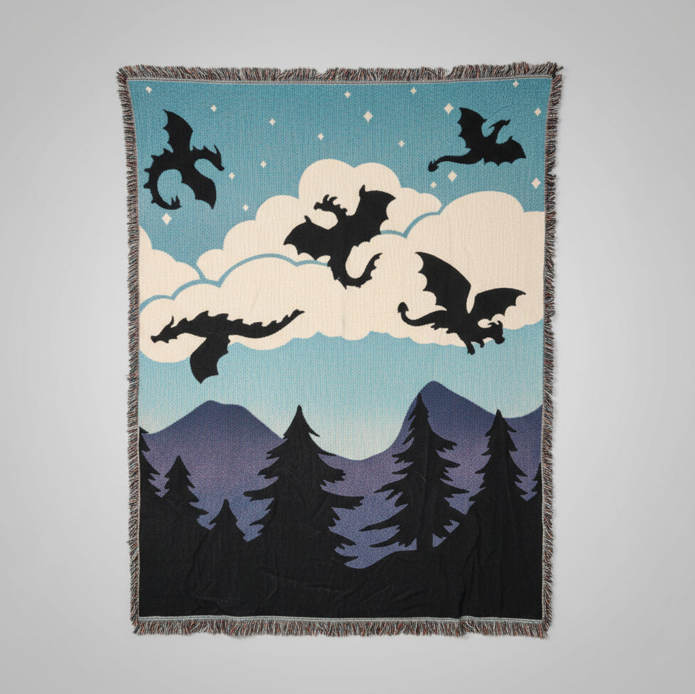 Dragon Skies Luxury Woven Blanket
