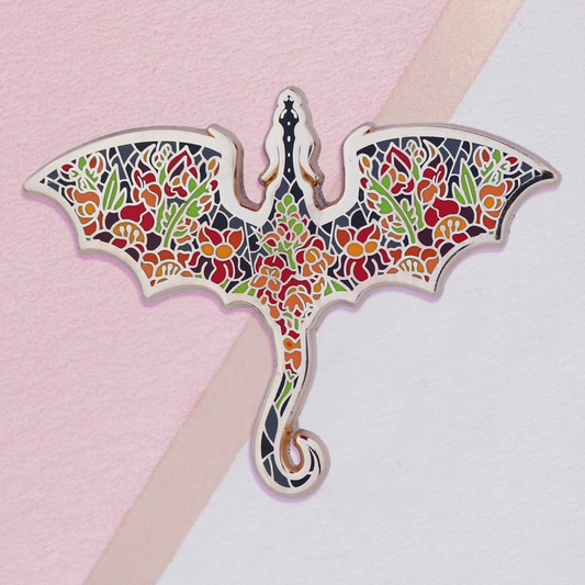 Dragon Stained Glass Style Enamel Pin