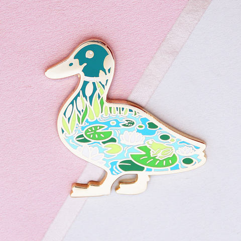 Duck Silhouette Enamel Pin