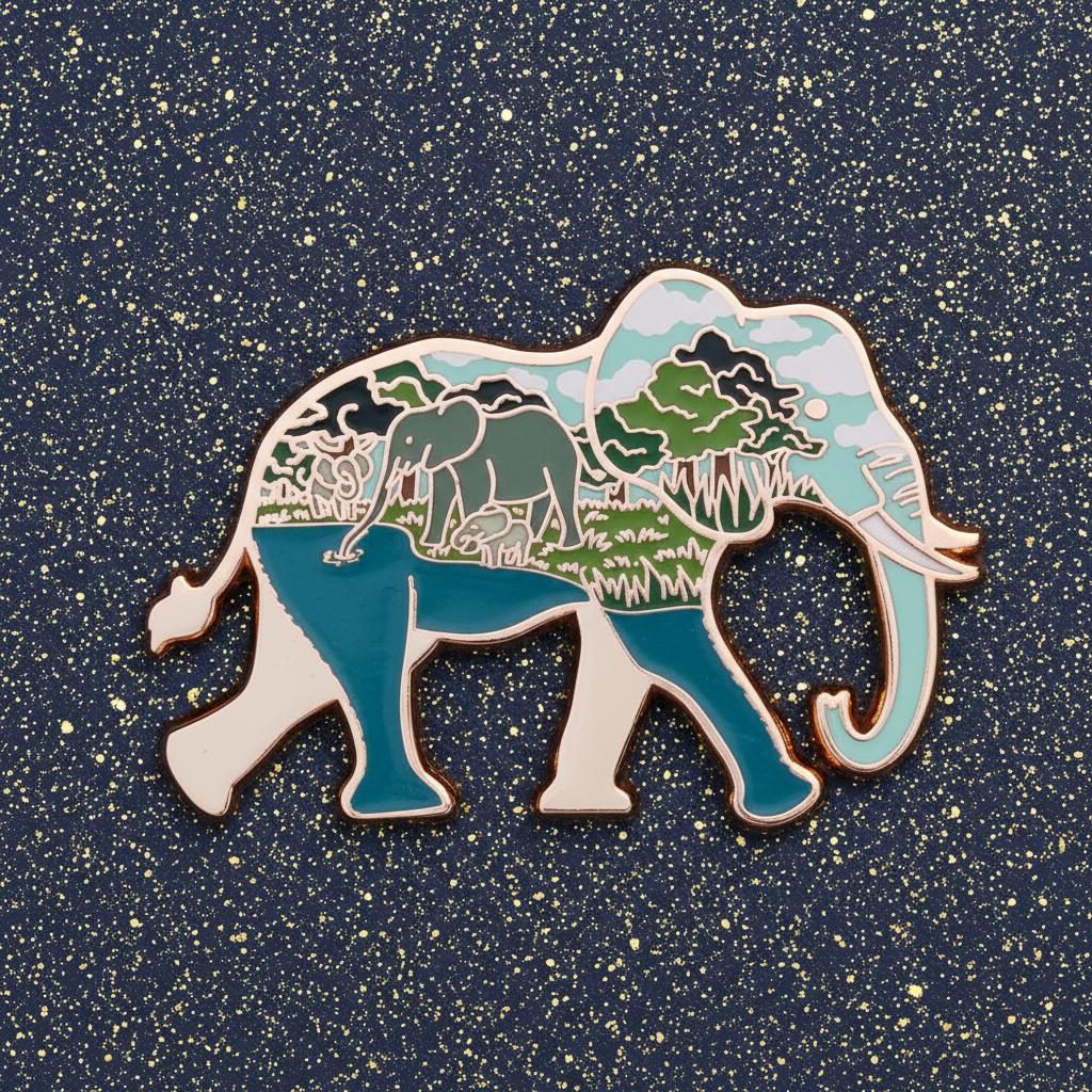 Elephant Enamel Pin