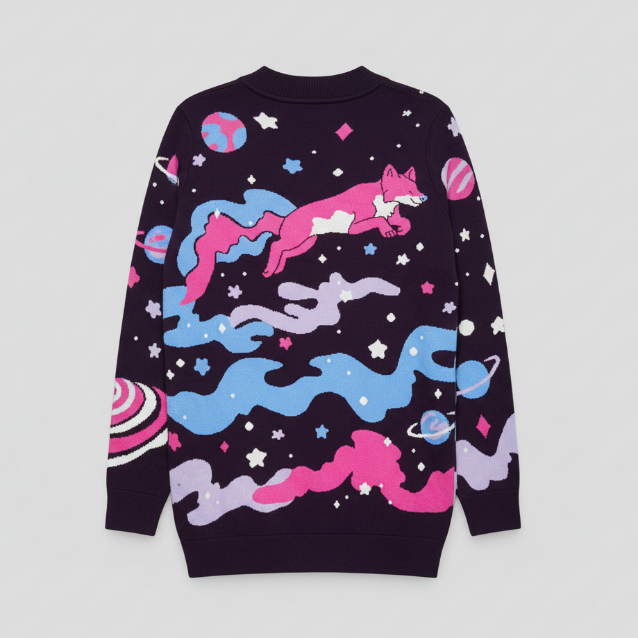Cosmic Kitsune Fox Cardigan