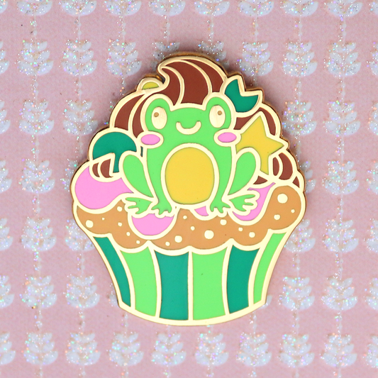 Frog Cupcake Enamel Pin