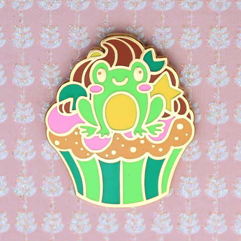 Frog Cupcake Enamel Pin