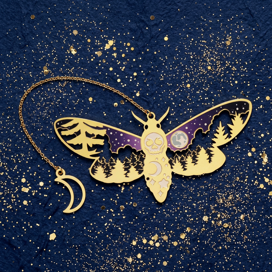 Death's Head Hawk Moth Metal Bookmark