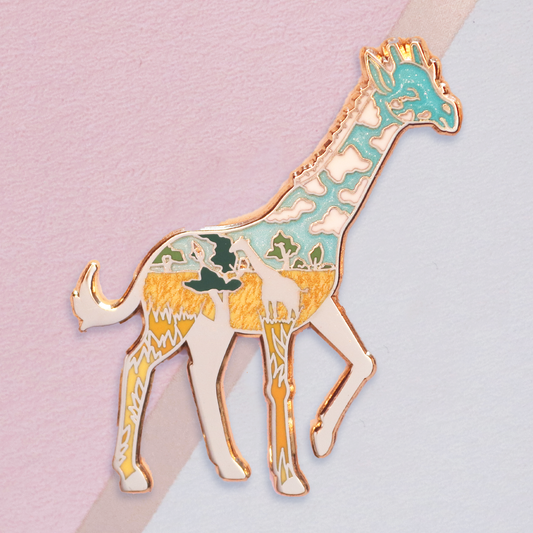 Giraffe Enamel Pin