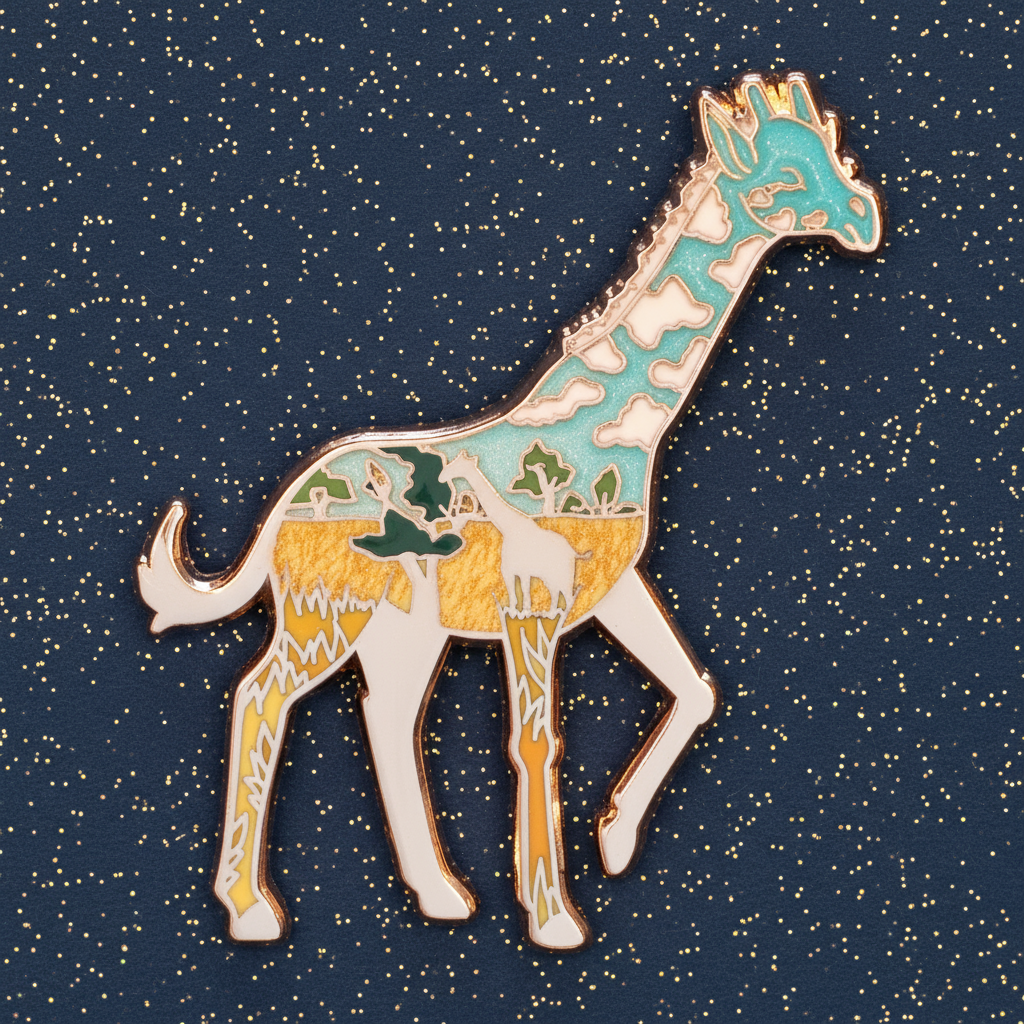 Giraffe Enamel Pin