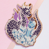 Crystal Dragon Enamel Pin