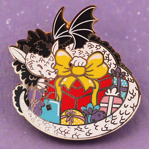 Gift Present Dragon Enamel Pin