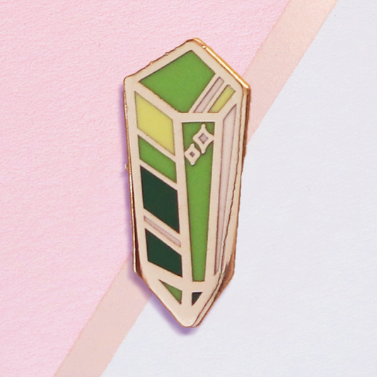 Green Crystal Mini Pin